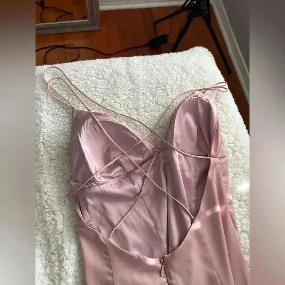 Meshki Elizabeth Satin Strappy Maxi Dress in Size Small - Picture 6 of 8